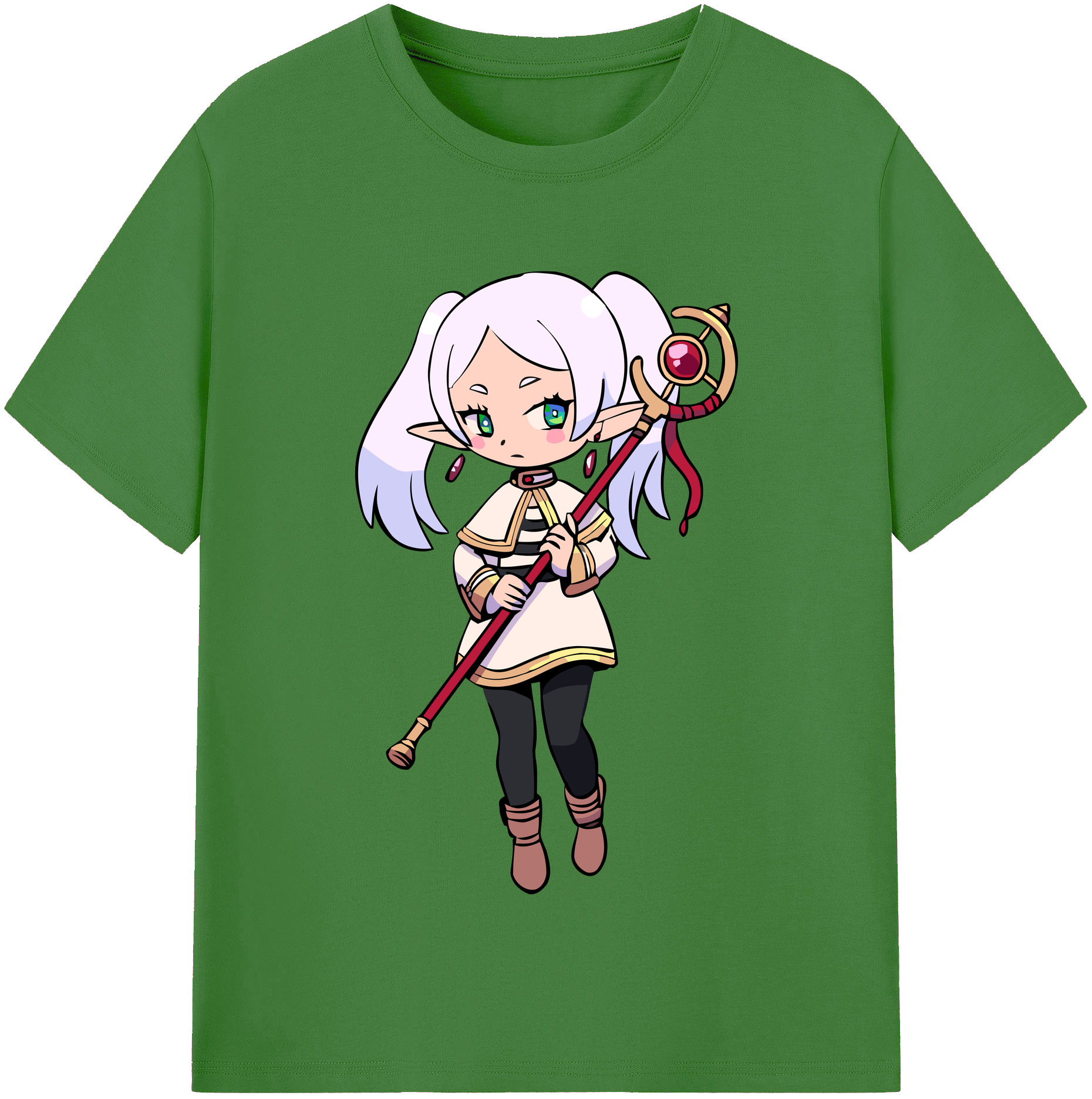 （画像用） 葬送のフリーレン Frieren レディースカジュアルプリントTシャツ（綿100％）
